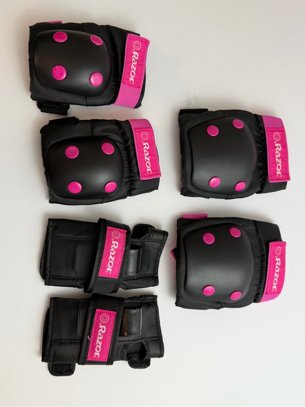 Razor Black and Hot Pink Protective Pad Set